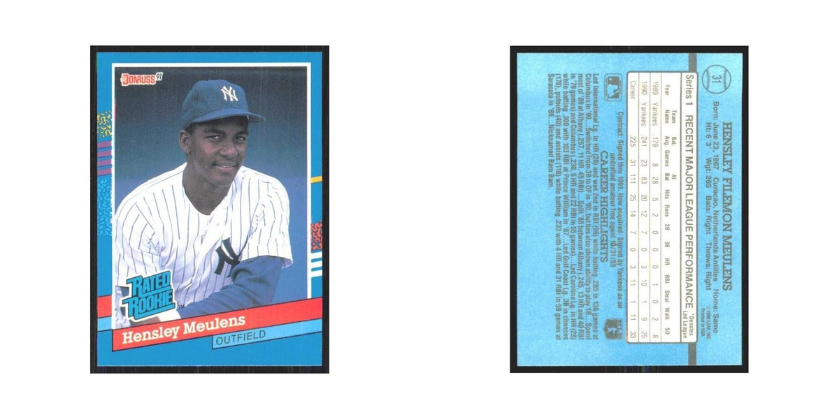 1991 Donruss Hensley Meulens RC Yankees #31
