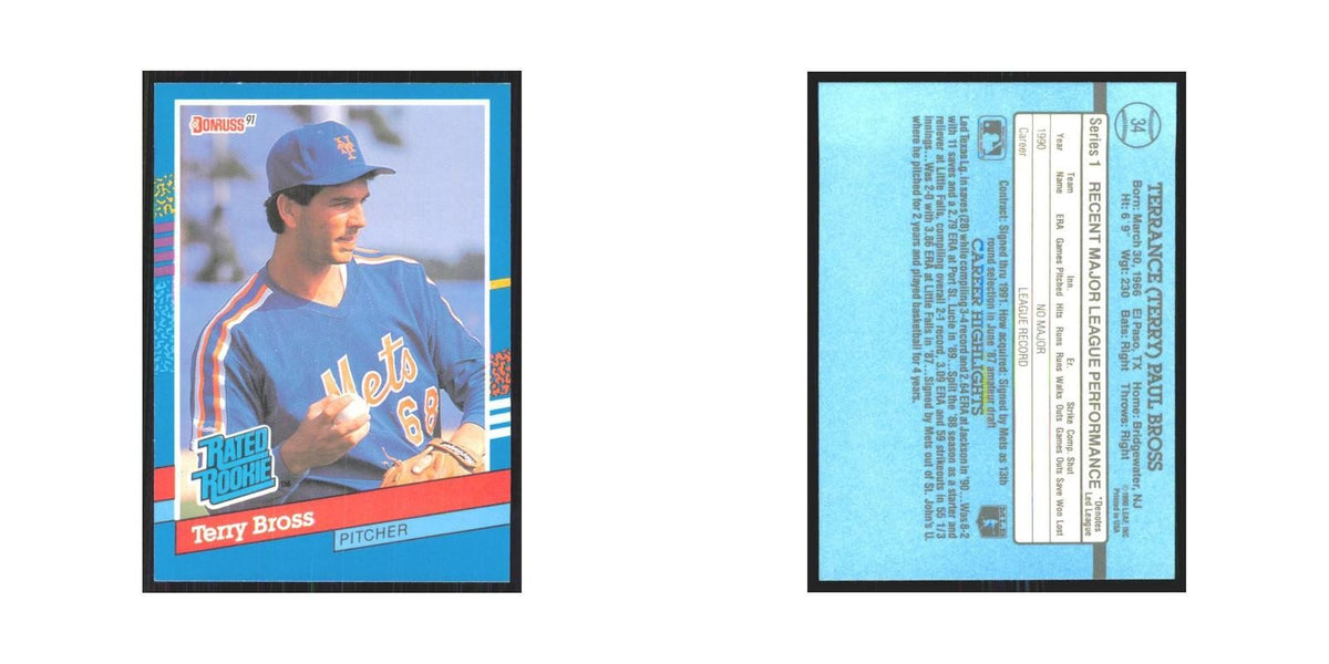 1991 Donruss Terry Bross RC Mets #34