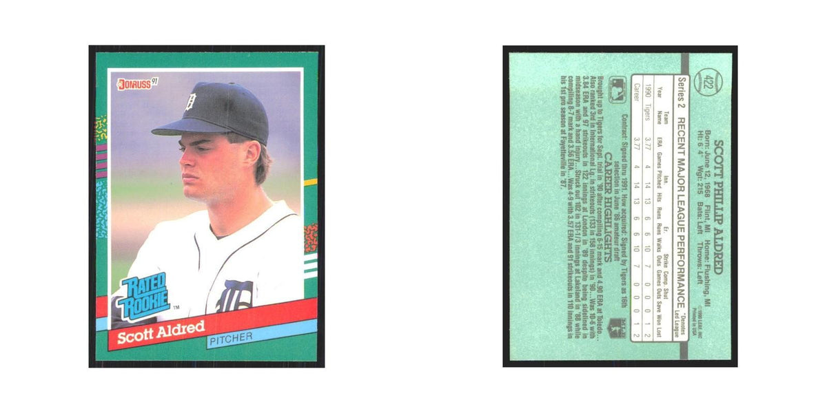 1991 Donruss Scott Aldred RC Tigers #422