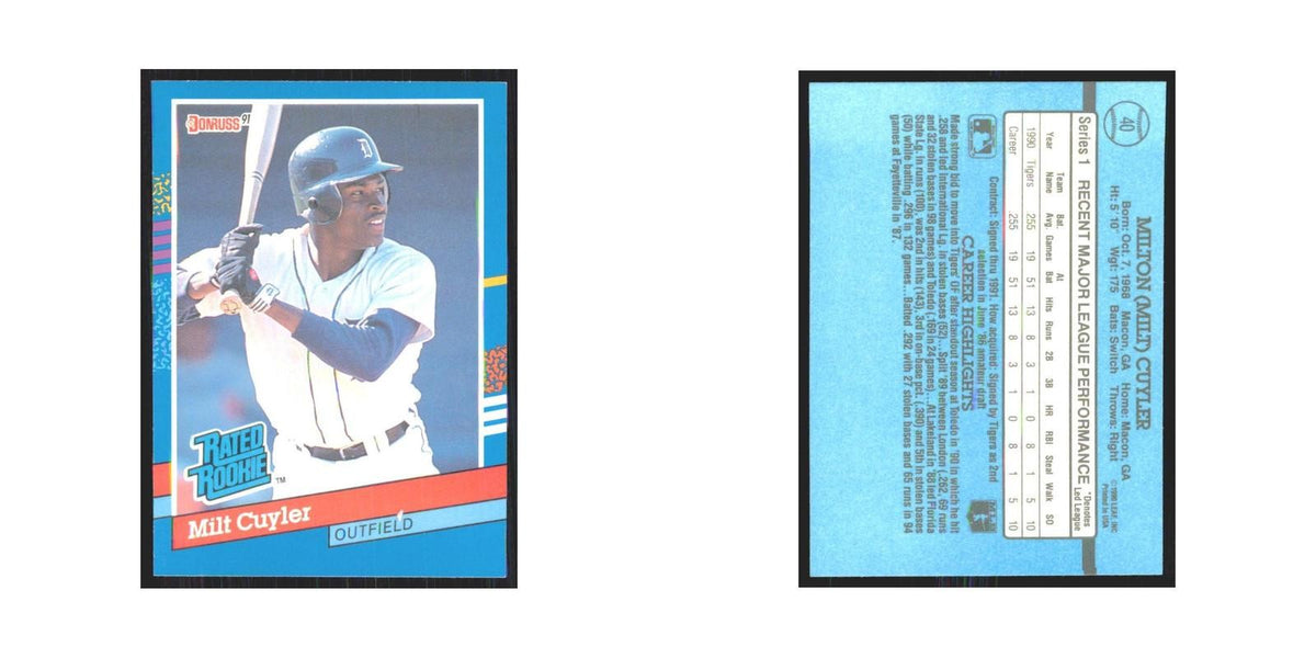 1991 Donruss Milt Cuyler RC Tigers #40