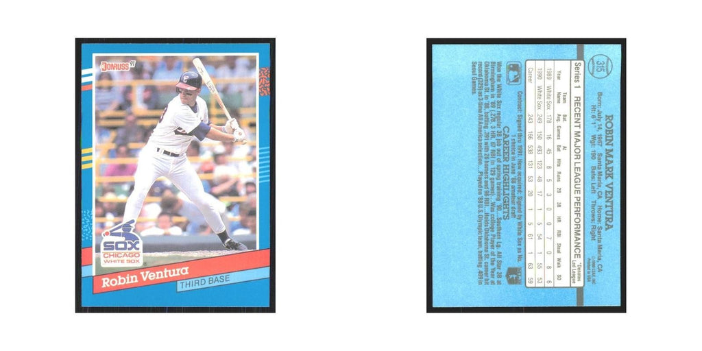 1991 Donruss Robin Ventura White Sox #315