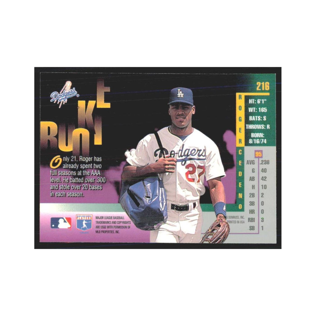 1996 Leaf Roger Cedeno RC Dodgers #216
