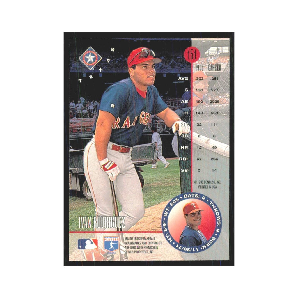 1996 Leaf Ivan Rodriguez Rangers #151