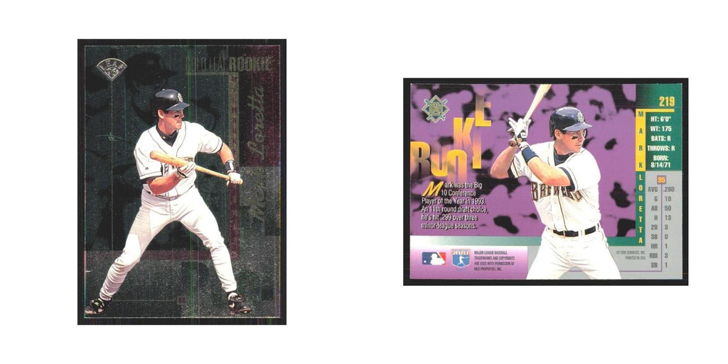 1996 Leaf Mark Loretta RC Brewers #219