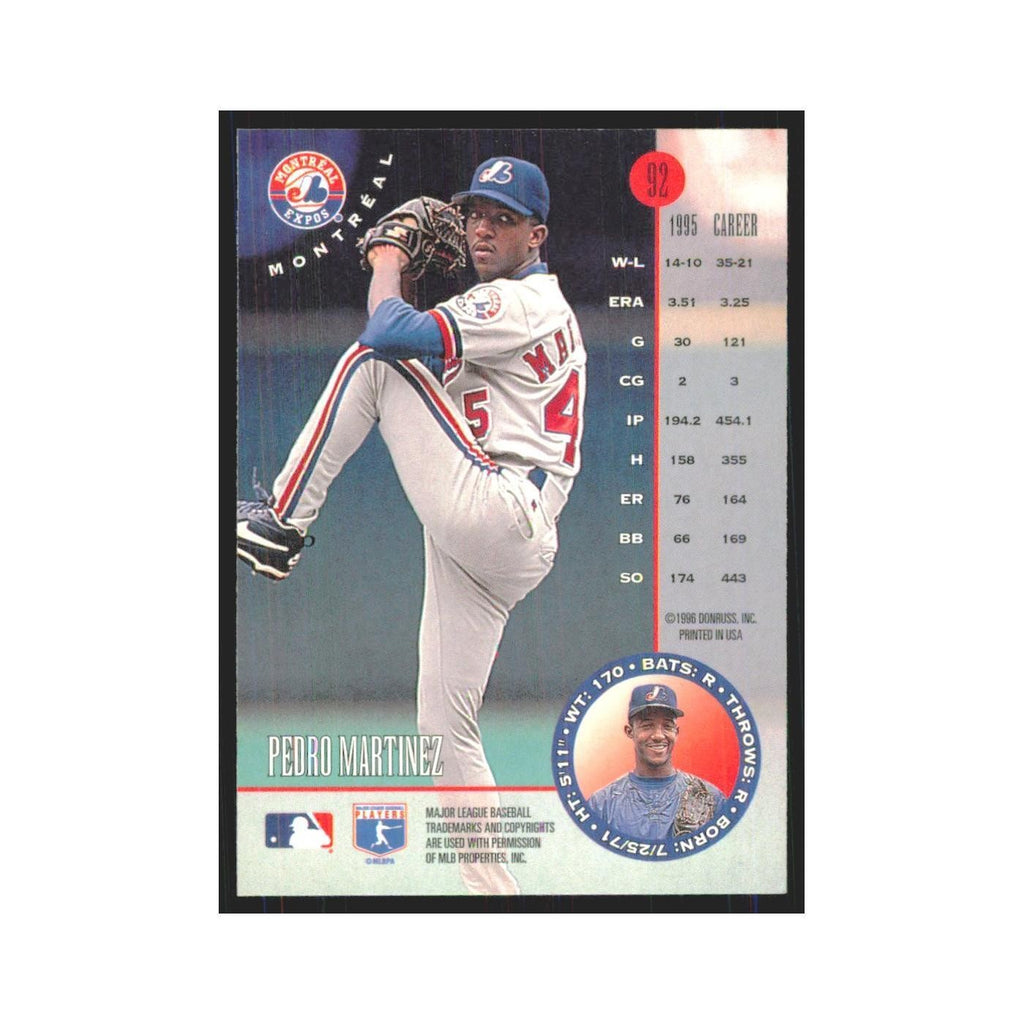 1996 Leaf Pedro Martinez Montreal Expos #92