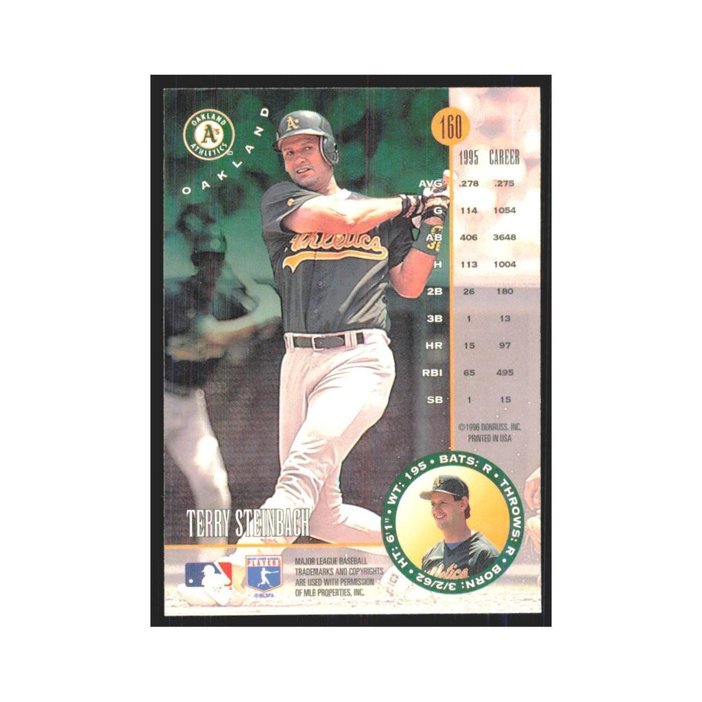 1996 Leaf Terry Steinbach Athletics #160