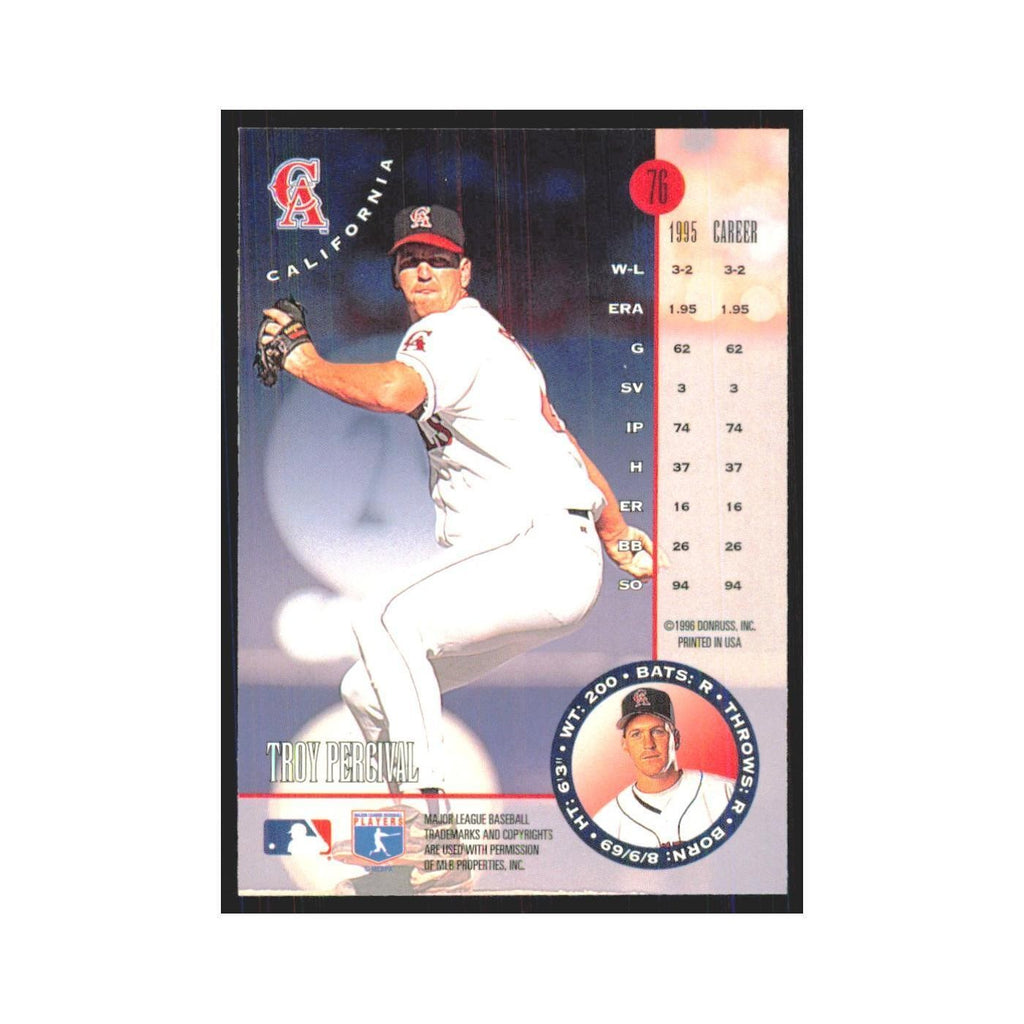 1996 Leaf Troy Percival Angels #76