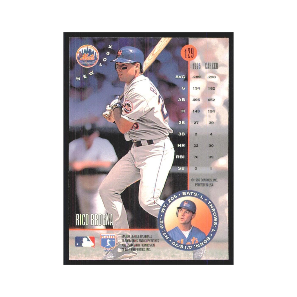 1996 Leaf Rico Brogna Mets #129