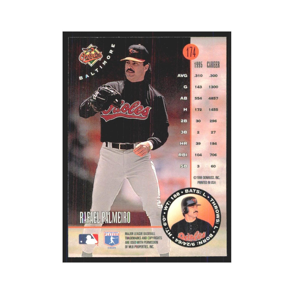 1996 Leaf Rafael Palmeiro Orioles #174