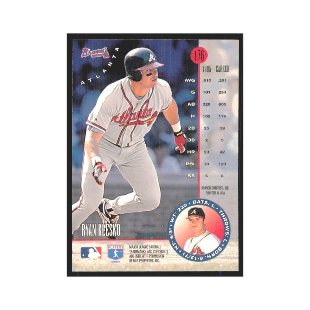 1996 Leaf Ryan Klesko Braves #176