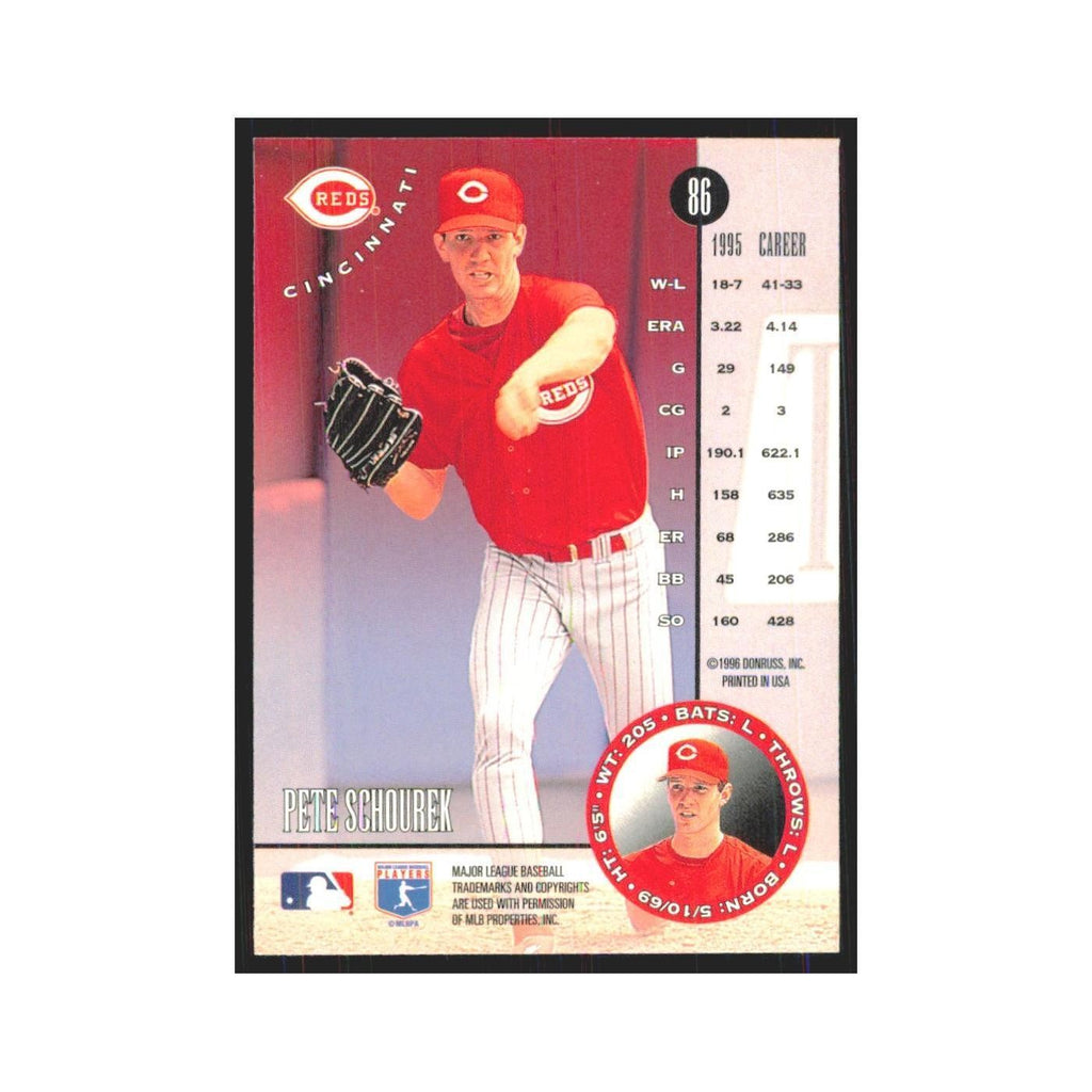 1996 Leaf Pete Schourek Reds #86