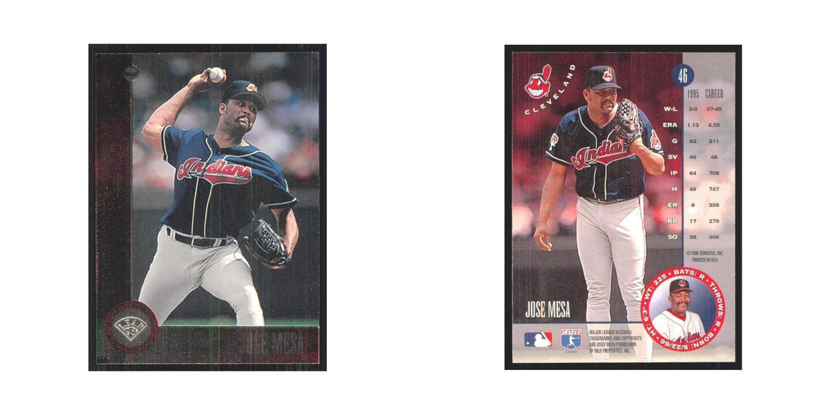 1996 Leaf Jose Mesa Indians #46