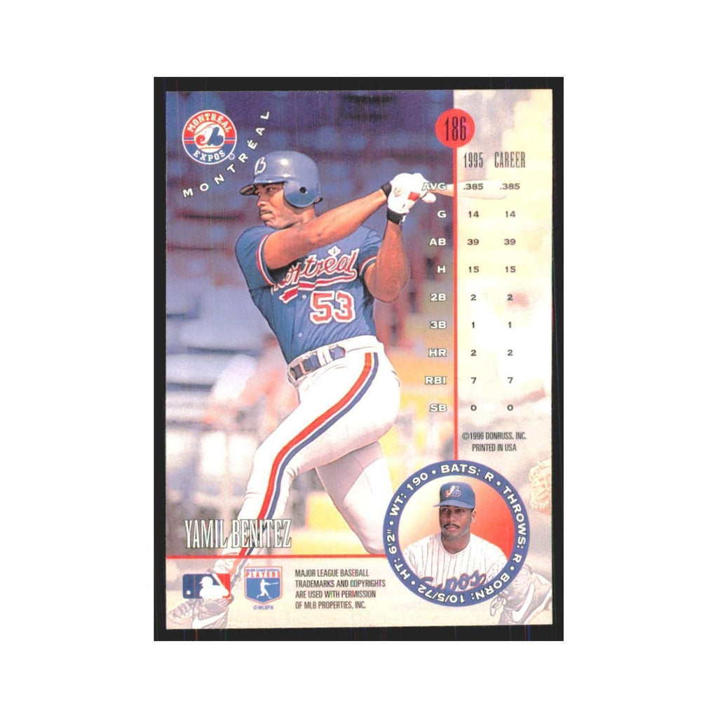 1996 Leaf Yamil Benitez Montreal Expos #186