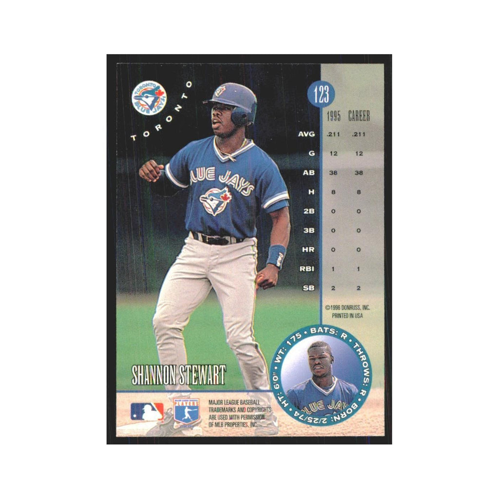 1996 Leaf Shannon Stewart Blue Jays #123