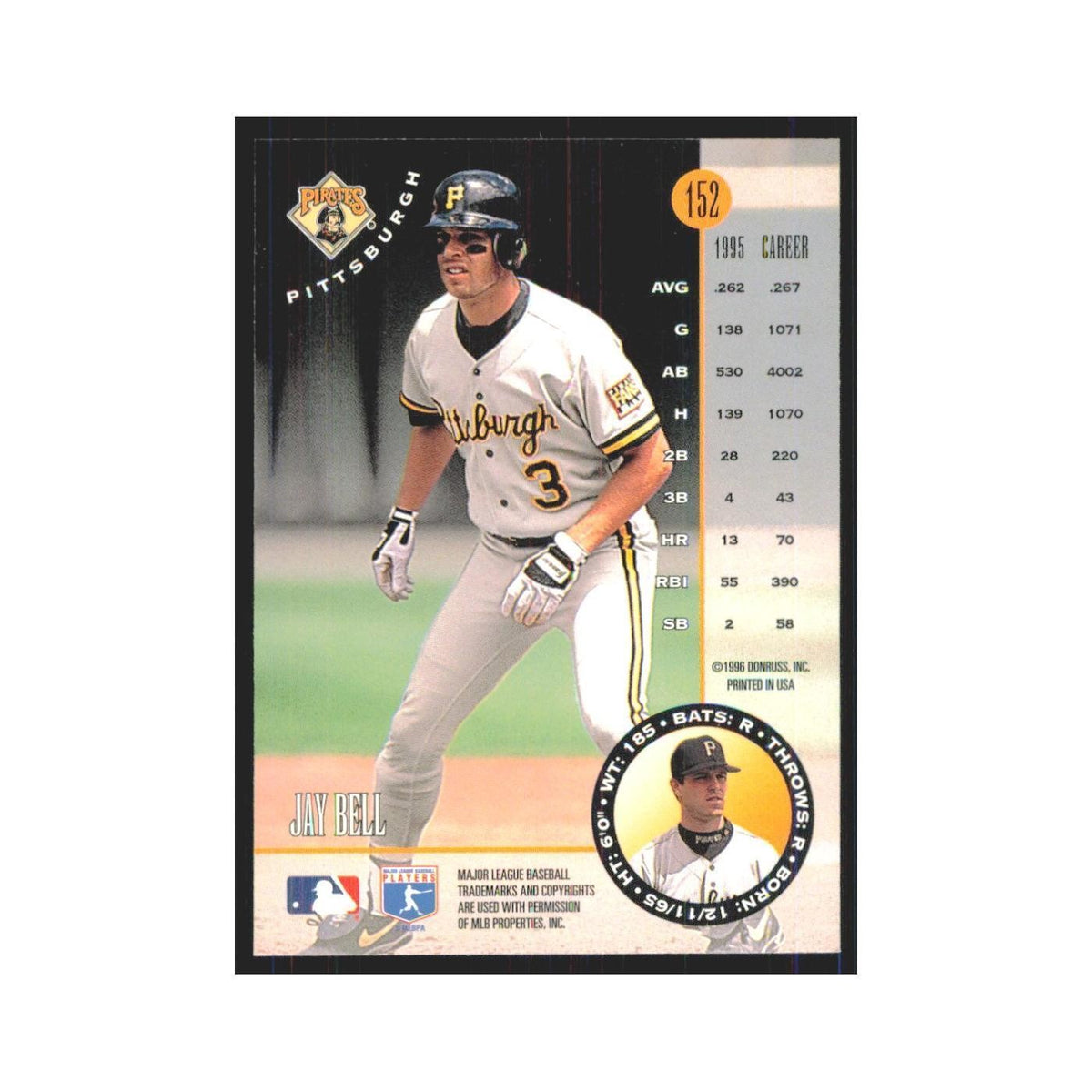 1996 Leaf Jay Bell Pirates #152