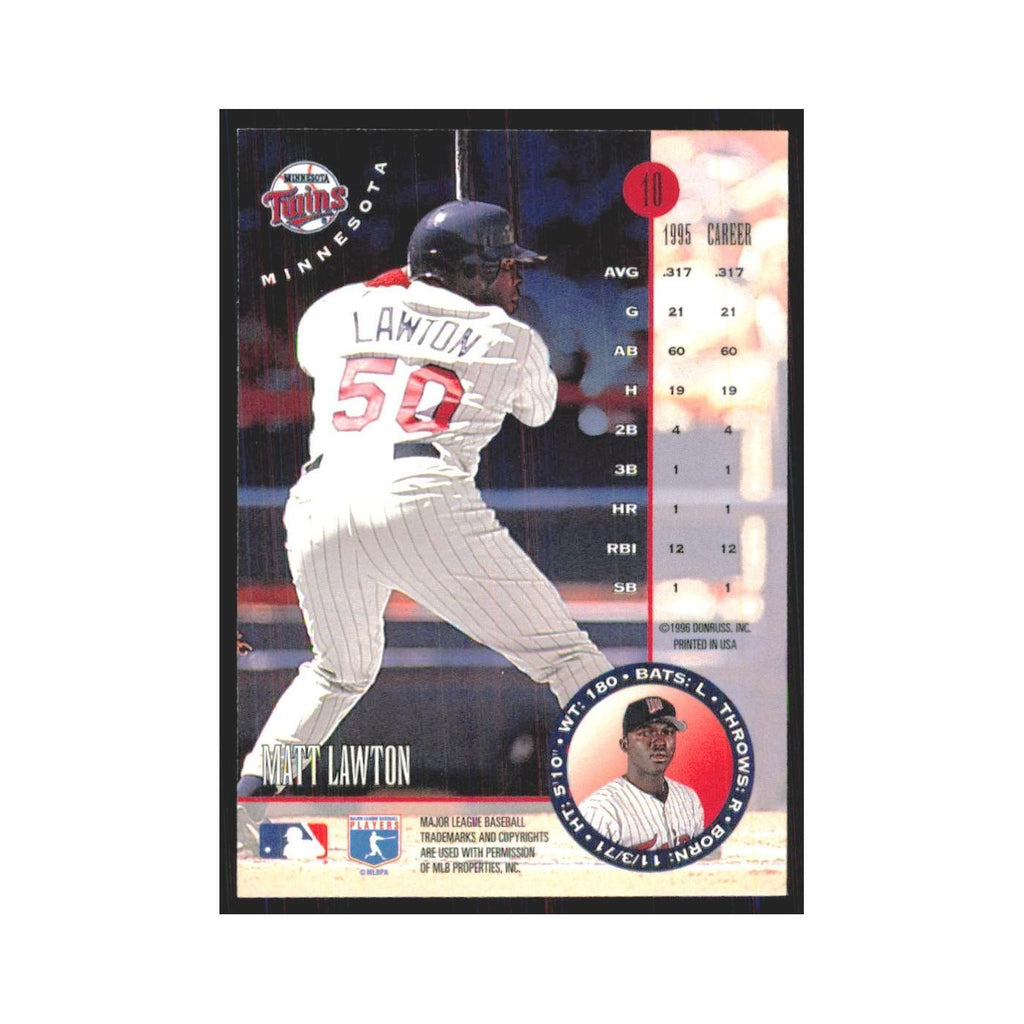 1996 Leaf Matt Lawton Twins #10