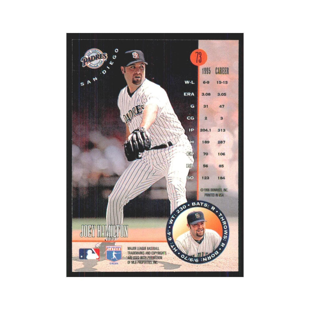 1996 Leaf Joey Hamilton Padres #73