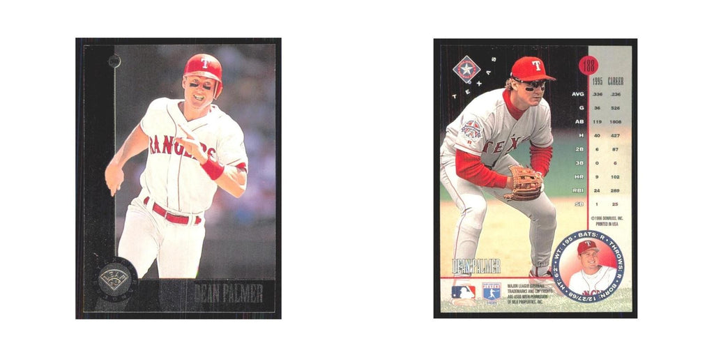 1996 Leaf Dean Palmer Rangers #188