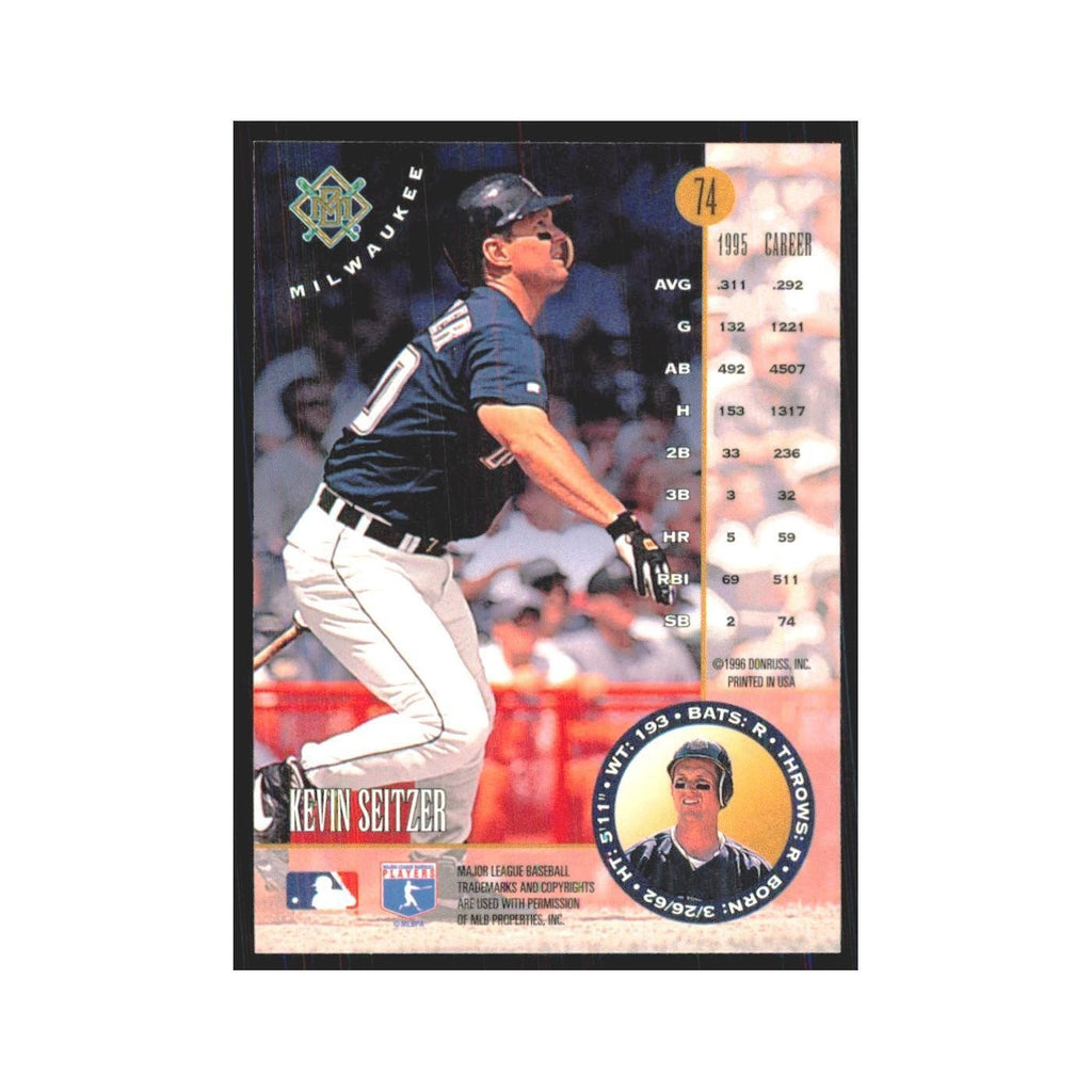 1996 Leaf Kevin Seitzer Brewers #74