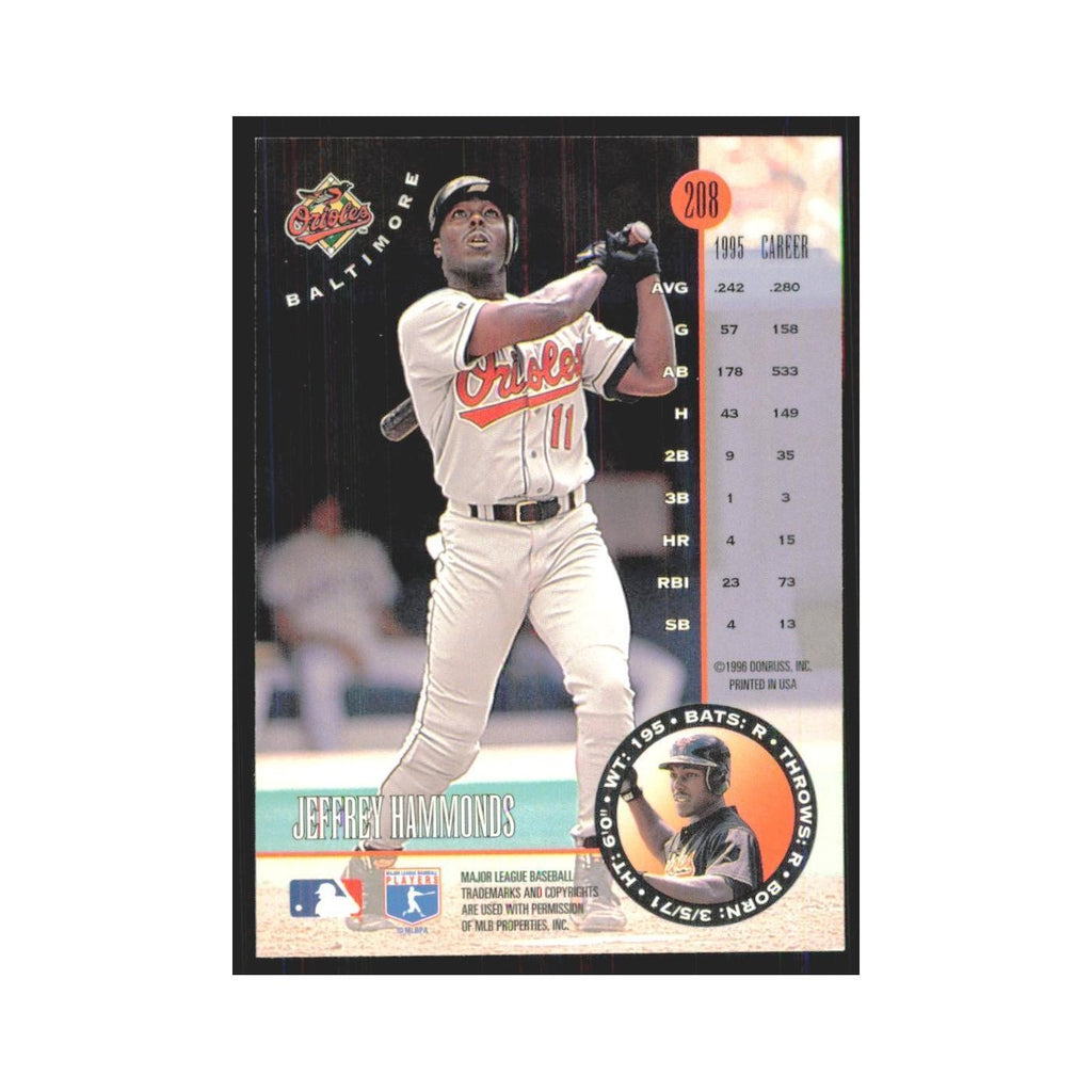 1996 Leaf Jeffrey Hammonds Orioles #208