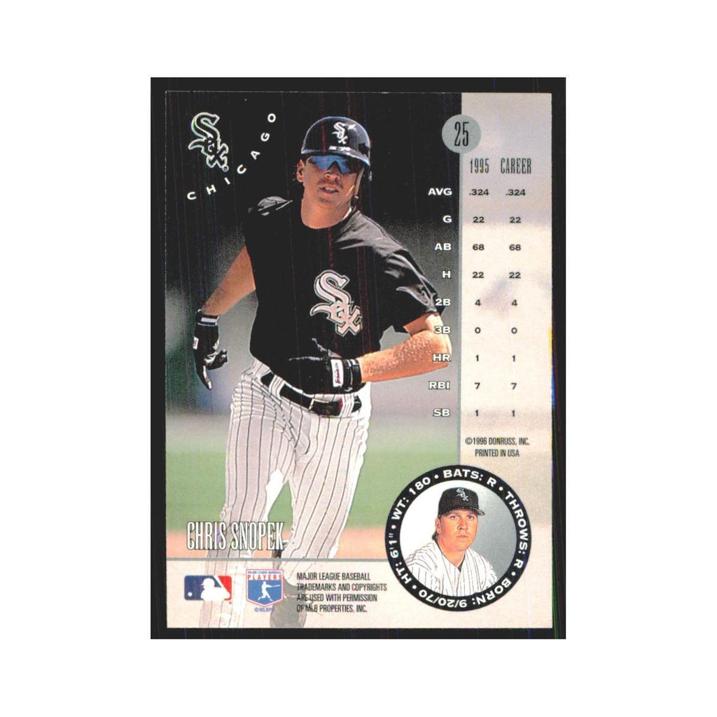 1996 Leaf Chris Snopek White Sox #25