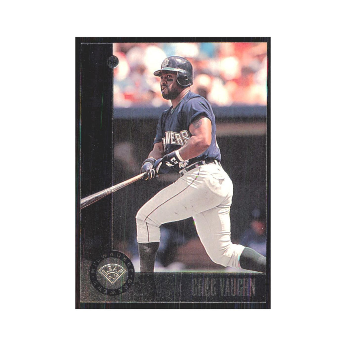 1996 Leaf Greg Vaughn Brewers #19