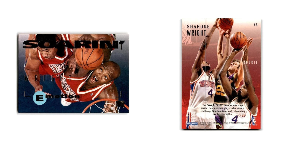 1994 SkyBox E-Motion Sharone Wright RC 76ers #76