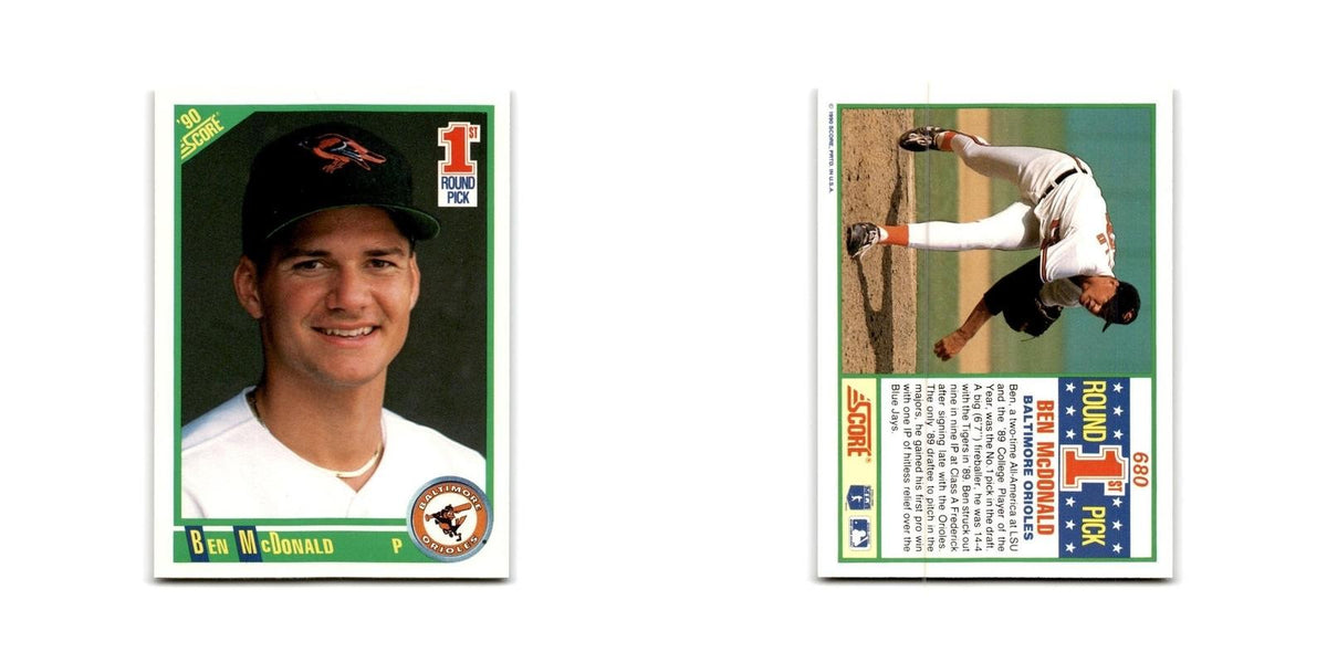 1990 Score Ben McDonald RC Orioles #680
