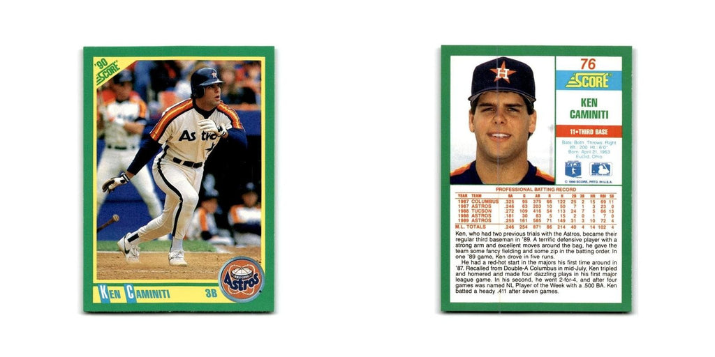 1990 Score Ken Caminiti Astros #76
