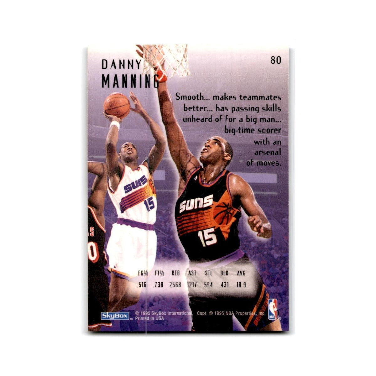 1994 SkyBox E-Motion Danny Manning Suns #80