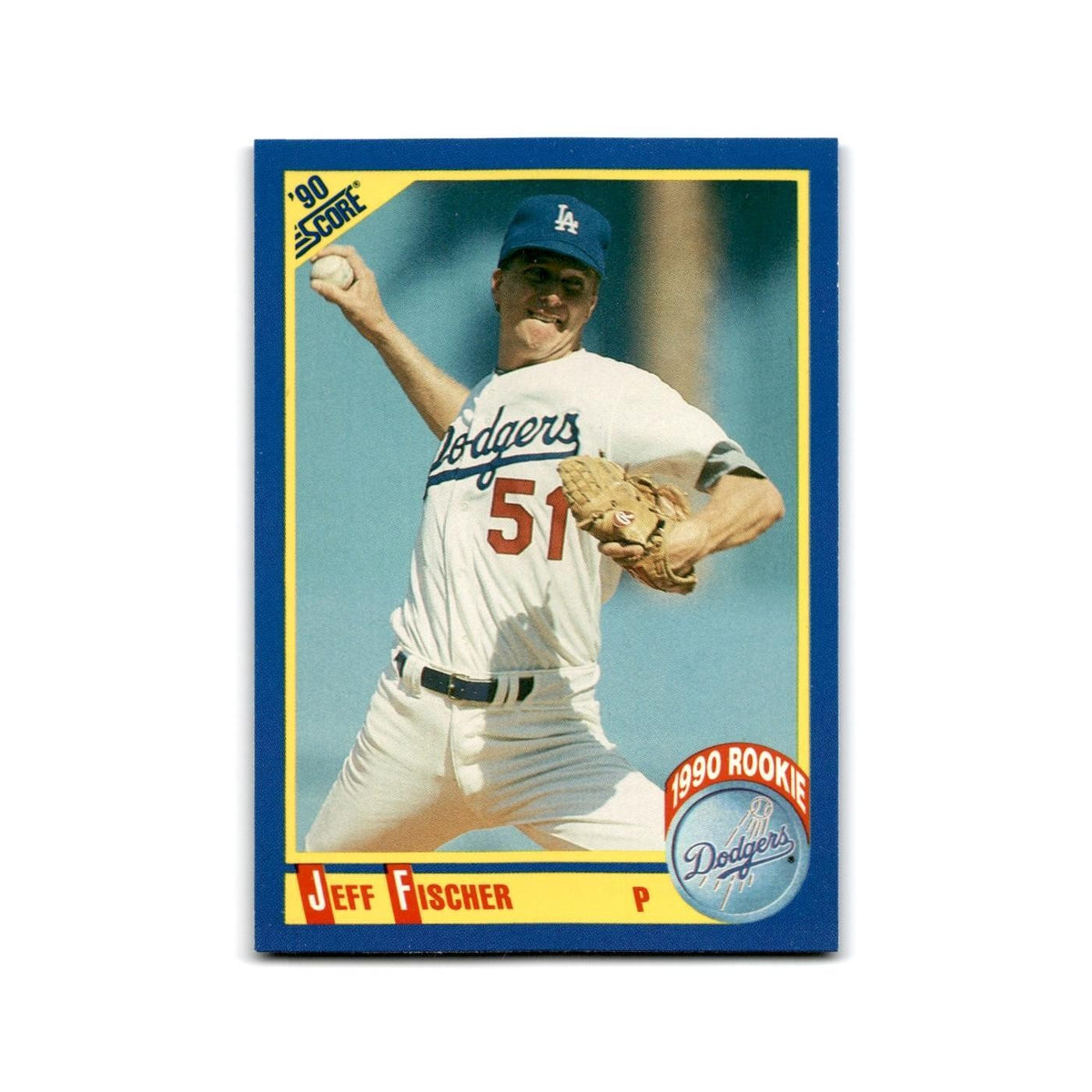 1990 Score Jeff Fischer RC Dodgers #654