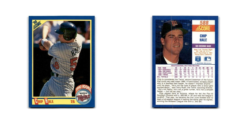 1990 Score Chip Hale RC Twins #588