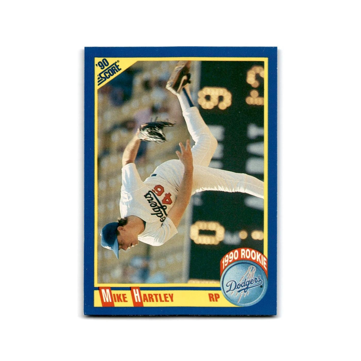 1990 Score Mike Hartley RC Dodgers #641