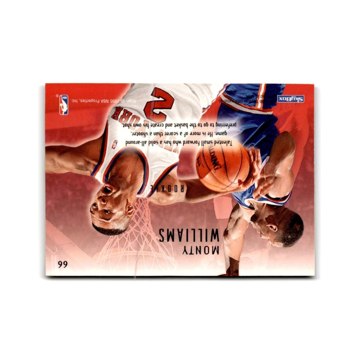 1994 SkyBox E-Motion Monty Williams RC Knicks #66