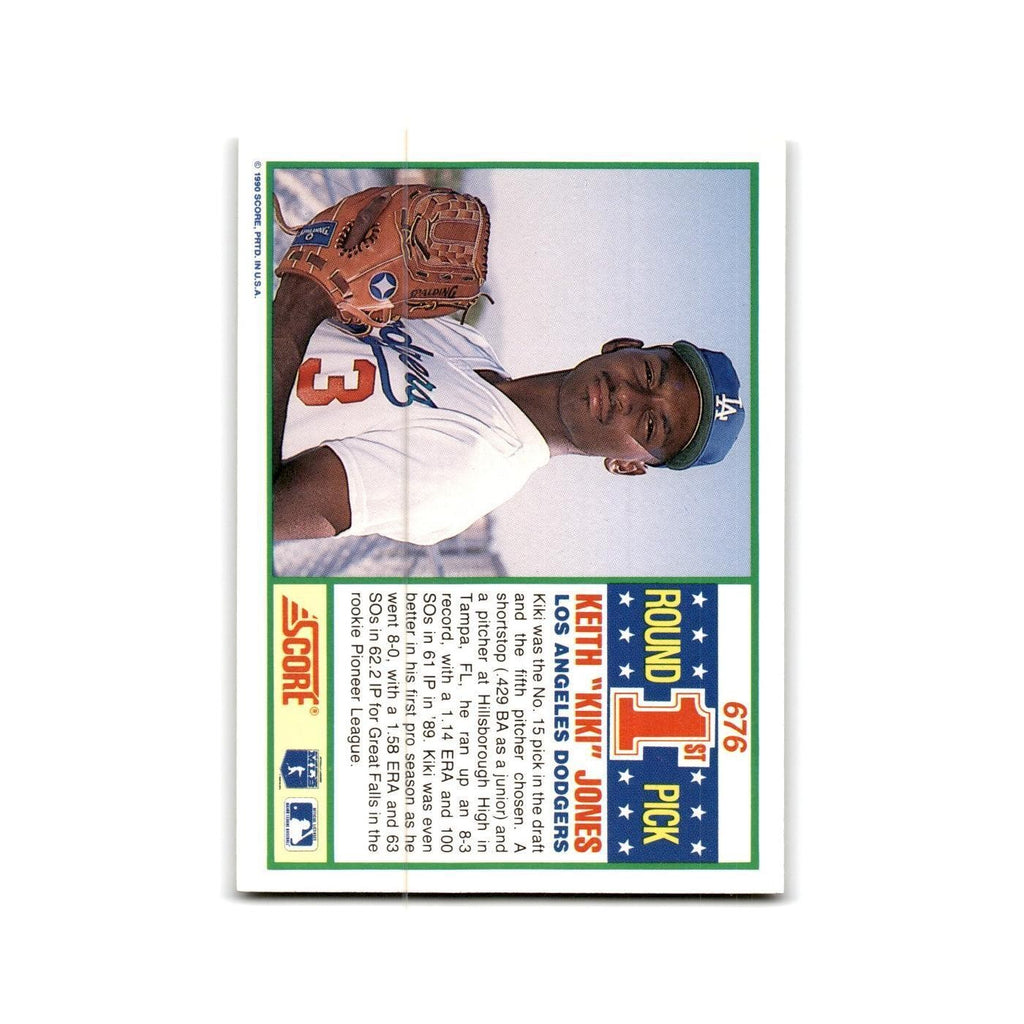 1990 Score Keith Kiki Jones RC Dodgers #676