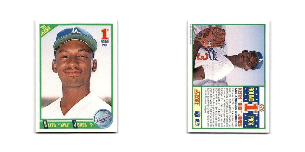 1990 Score Keith Kiki Jones RC Dodgers #676