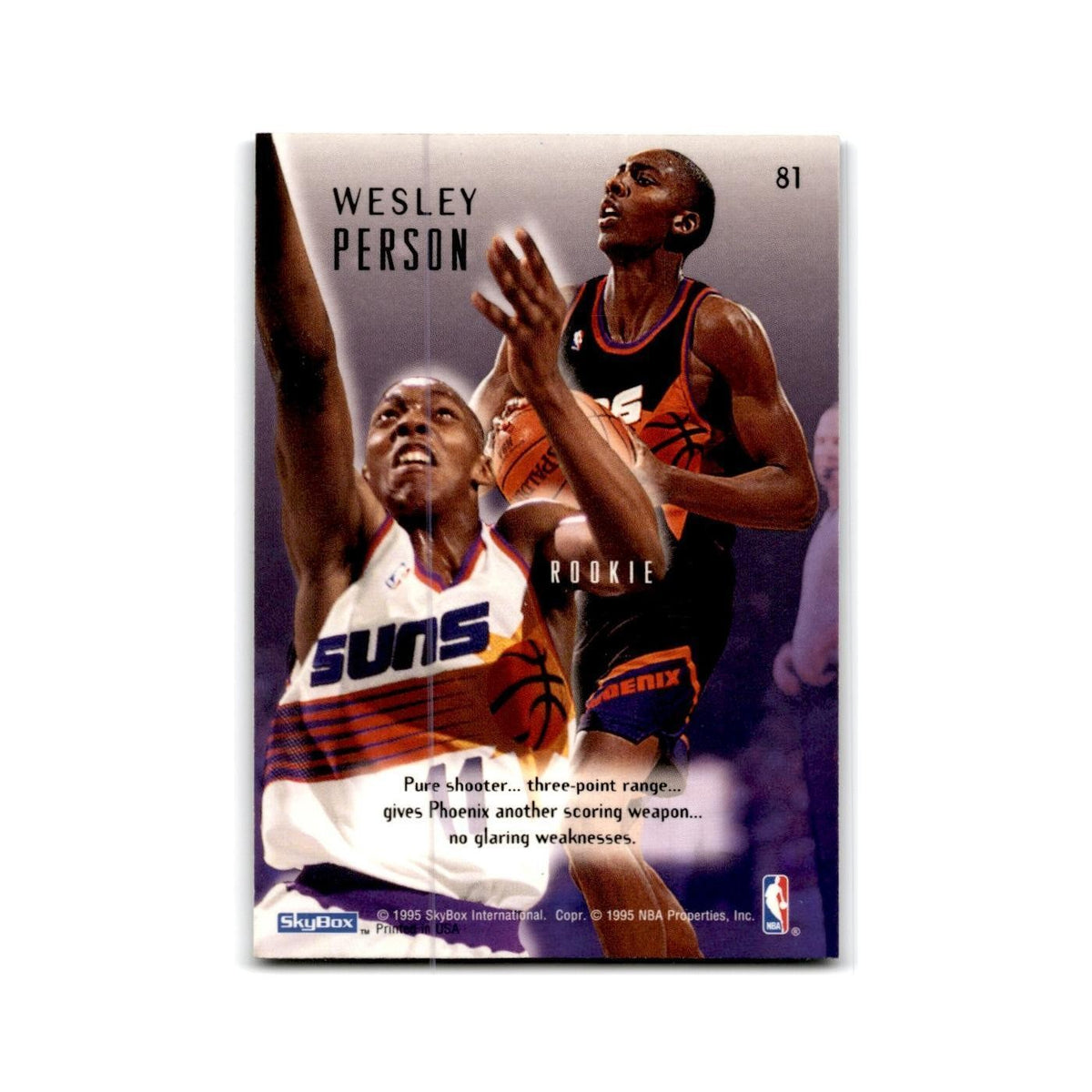 1994 SkyBox E-Motion Wesley Person RC Suns #81