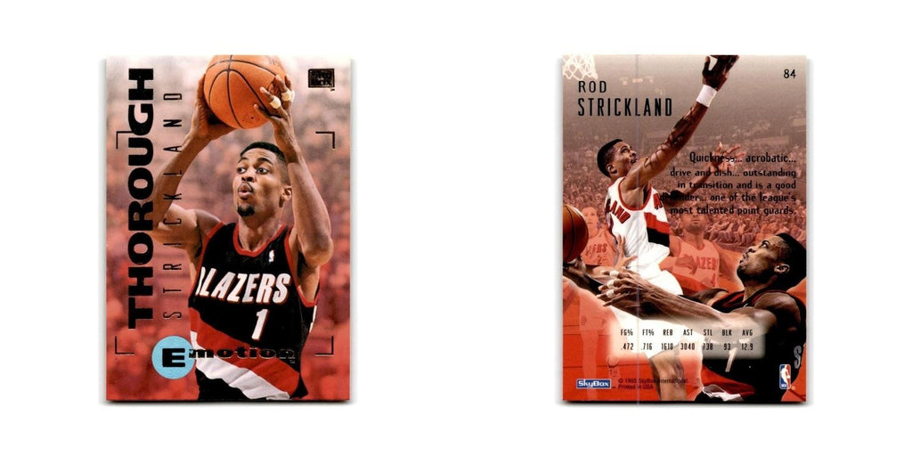 1994 SkyBox E-Motion Rod Strickland Blazers #84
