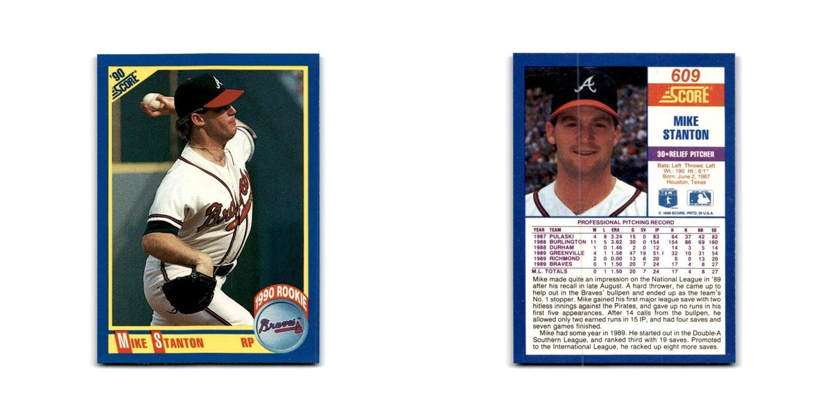 1990 Score Mike Stanton RC Braves #609