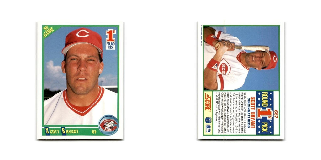 1990 Score Scott Bryant RC Reds #667