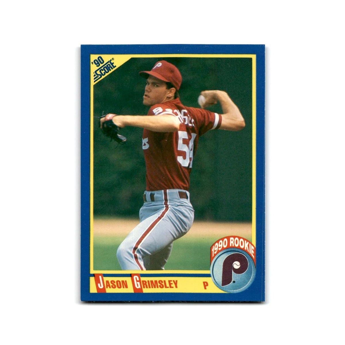 1990 Score Jason Grimsley RC Phillies #649