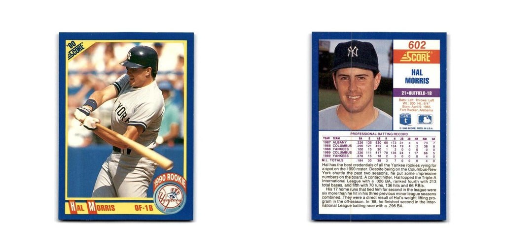 1990 Score Hal Morris Yankees #602