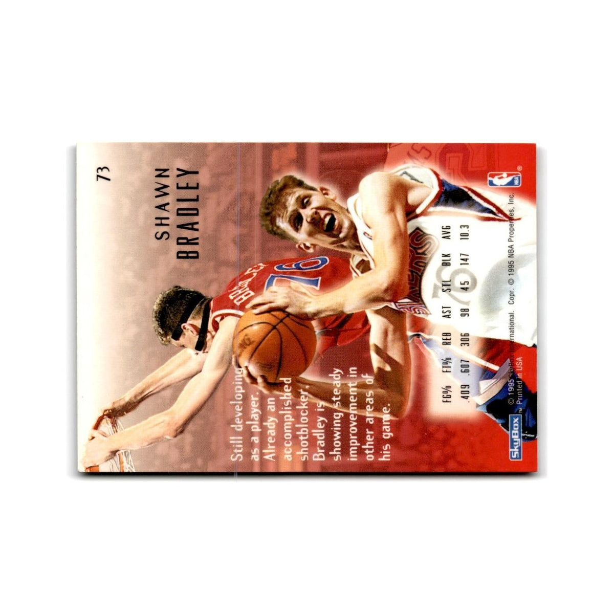 1994 SkyBox E-Motion Shawn Bradley 76ers #73