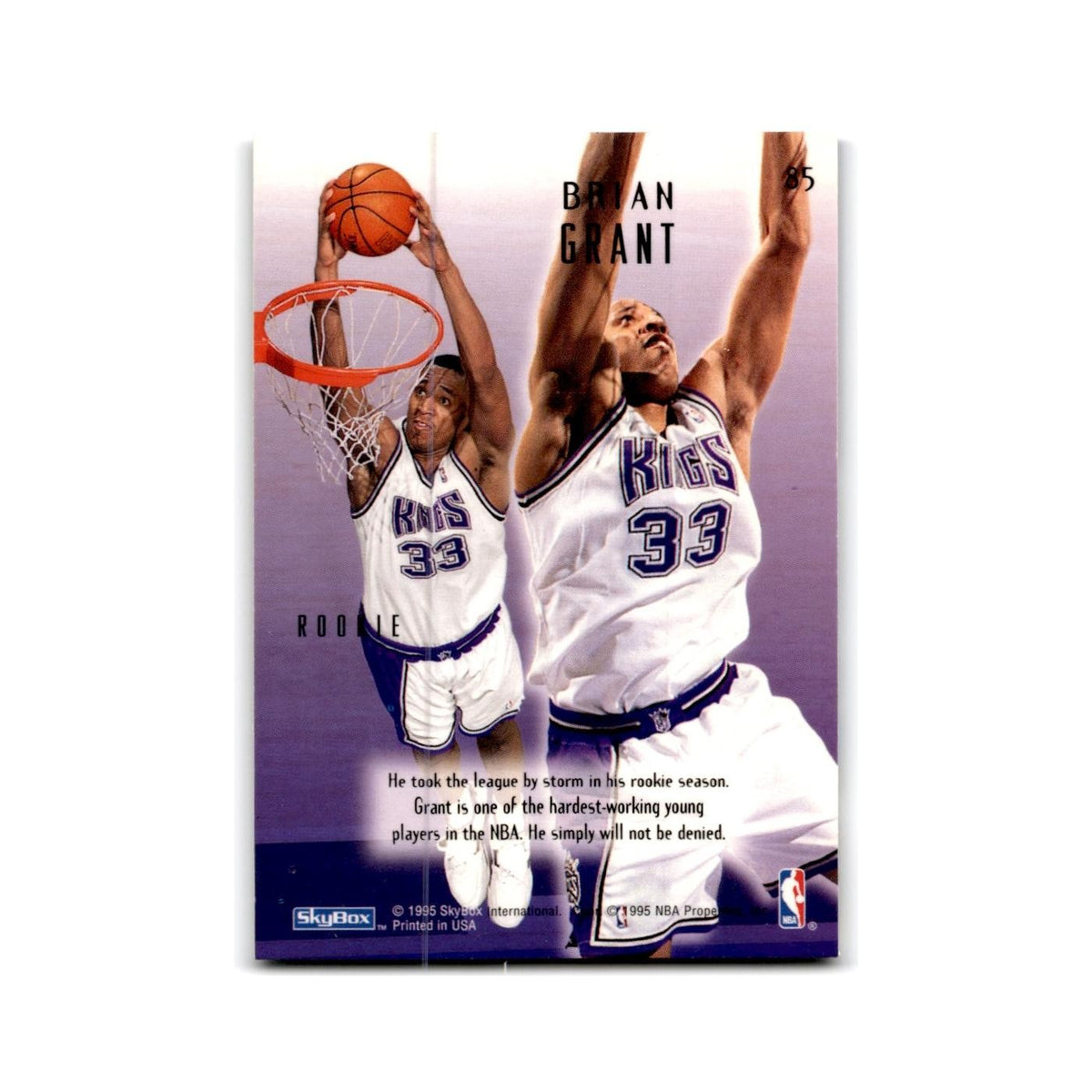 1994 SkyBox E-Motion Brian Grant RC Kings #85