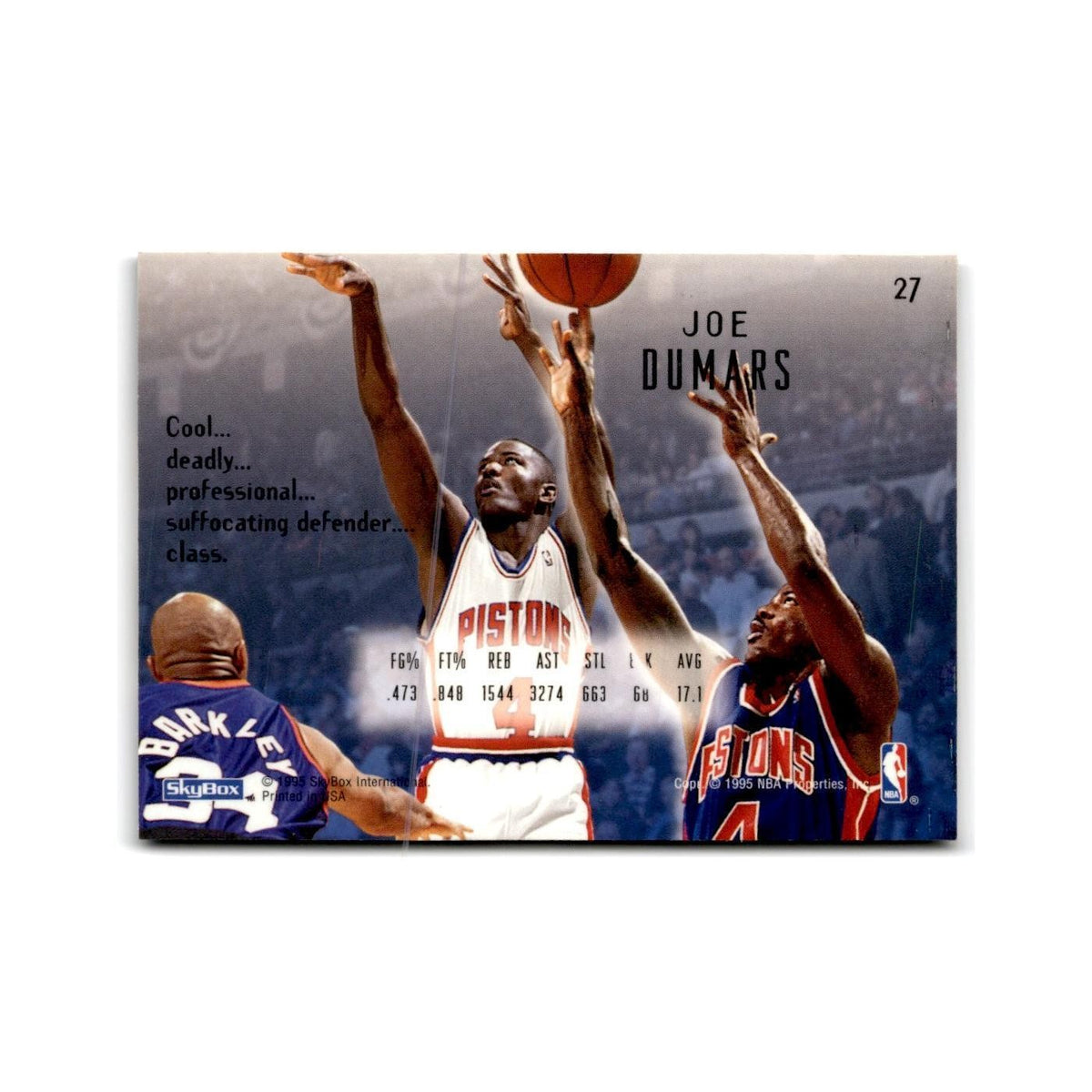 1994 SkyBox E-Motion Joe Dumars Pistons #27