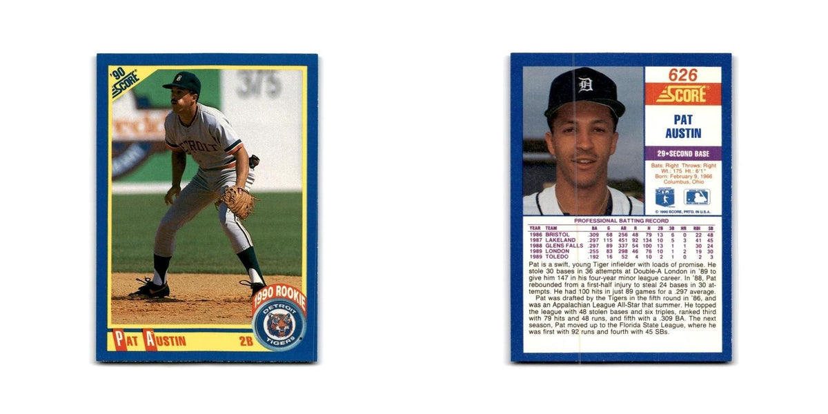 1990 Score Pat Austin RC Tigers #626