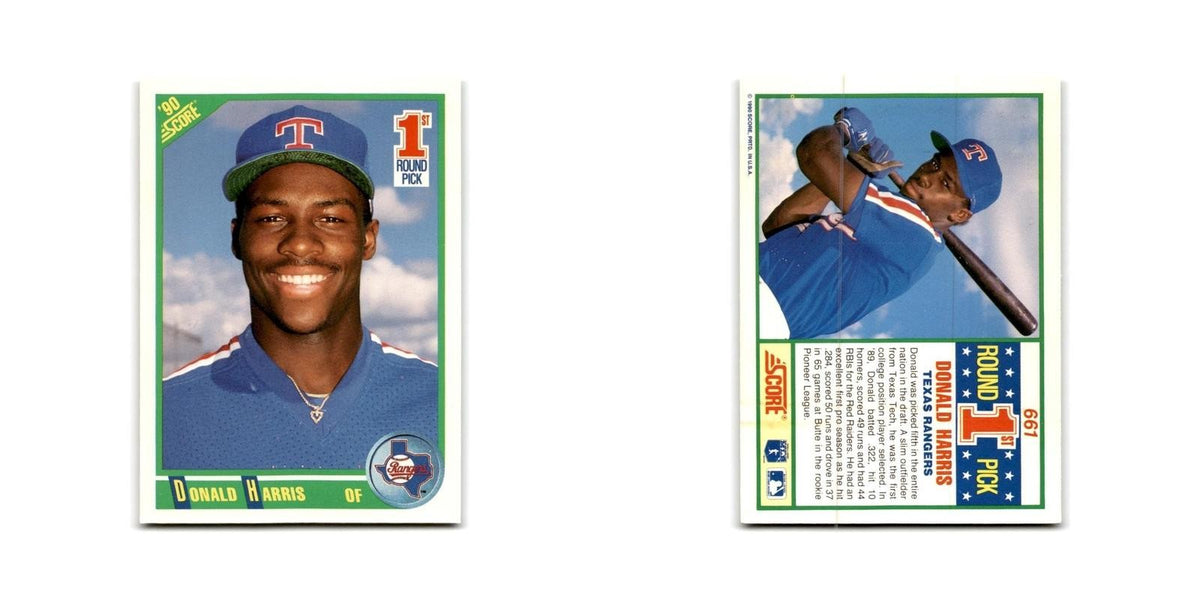 1990 Score Donald Harris RC Rangers #661