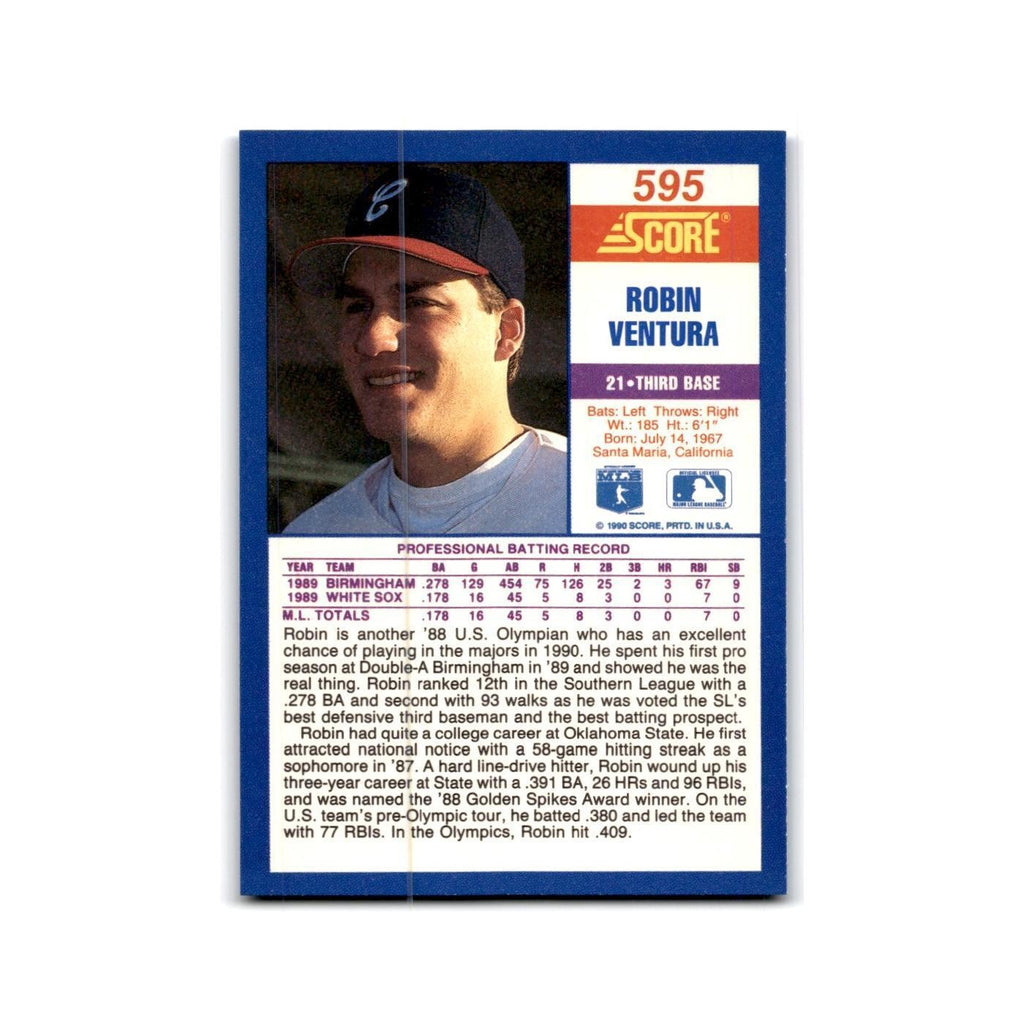 1990 Score Robin Ventura White Sox #595