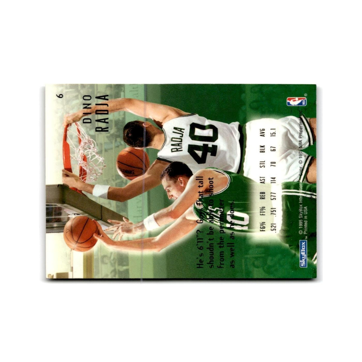 1994 SkyBox E-Motion Dino Radja Celtics #6