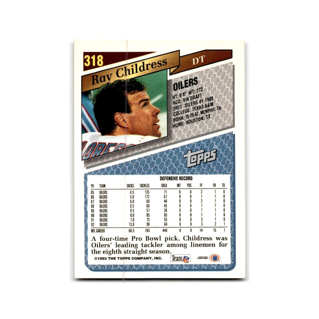 1993 Topps Ray Childress Houston Oilers #318